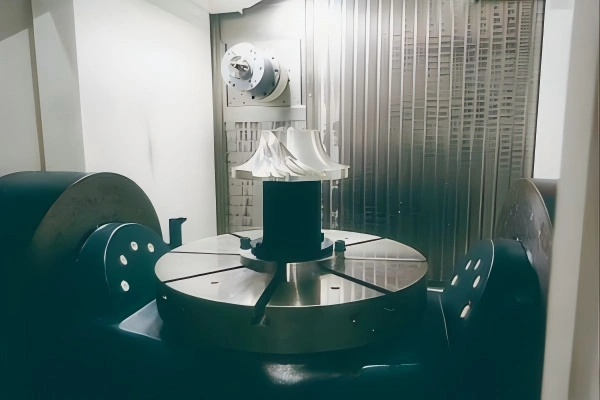 Centro de mecanizado de 5 ejes con mesa giratoria tipo cuna